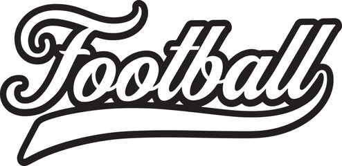 Football Typography Vector Illustration Graphic