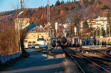 Stary pociag stacja kolejowa, Krynica  © Maciej G. Szling