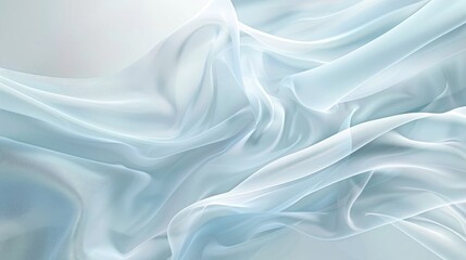 Fototapeta premium A delicate arrangement of flowing, translucent fabric in soft blue tones.