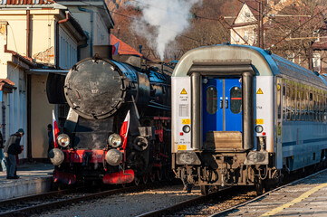 Stary pociag stacja kolejowa, Krynica  © Maciej G. Szling