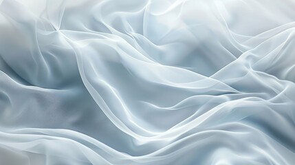 Obraz premium Soft, flowing translucent fabric creating an ethereal and delicate aesthetic.