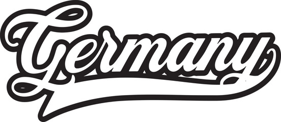 Germany Typography Vector Illustration Graphic