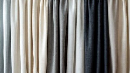 Obraz premium Variety of Fabric Samples for Curtains