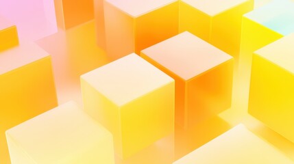 Obraz premium Abstract Cubes with Soft Gradient Colors for Creative Backgrounds and Designs