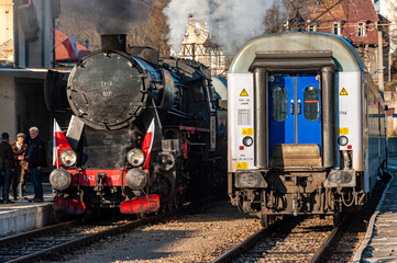 Stary pociag stacja kolejowa, Krynica  © Maciej G. Szling