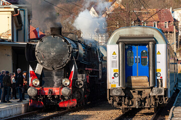 Stary pociag stacja kolejowa, Krynica  © Maciej G. Szling