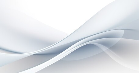 Obraz premium Abstract smooth curves in soft blue and white tones, ideal for backgrounds or designs.