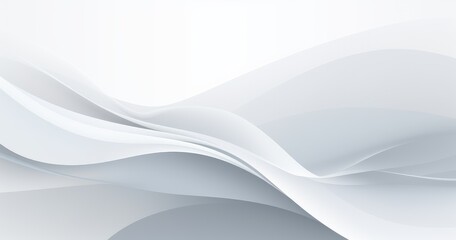 Obraz premium Abstract design featuring soft, flowing waves in shades of white and gray.