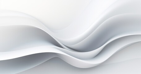 Abstract white wave design with smooth curves and gradients.