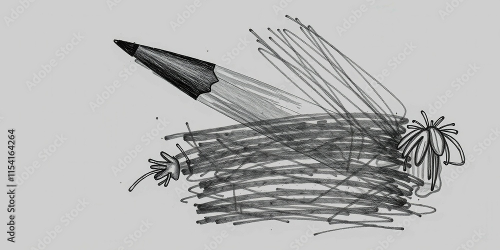 Poster a pencil is shown with a sharpened point and a broken tip. the pencil is on a piece of paper with a 