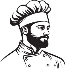 Hipster Chef Stylized Vector Illustration Graphic
