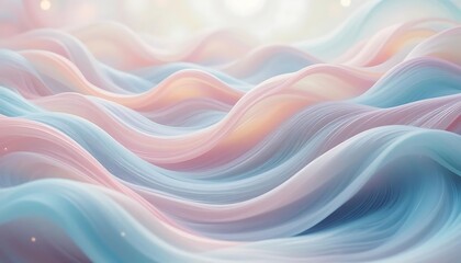 Fototapeta premium Abstract Pastel Waves Flowing Softly