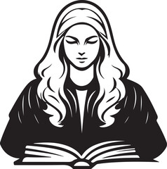 Judge Stylized Silhouette Vector Illustration Graphic