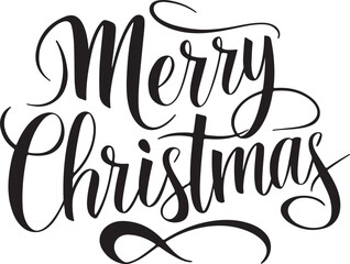 Merry Christmas Elegant Typography Vector Illustration Graphic