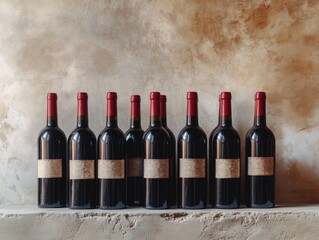 Wine Bottles on Ledge