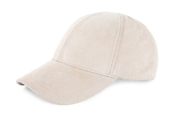 Stylish baseball cap isolated on white. Mockup for design