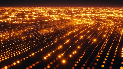 Naklejka premium Modern 3D Technology with Bright Light in Agricultural Setting