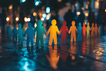 Iconos de diferentes colores representando la diversidad e inclusión