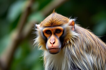 arafed monkey with long hair and a long nose