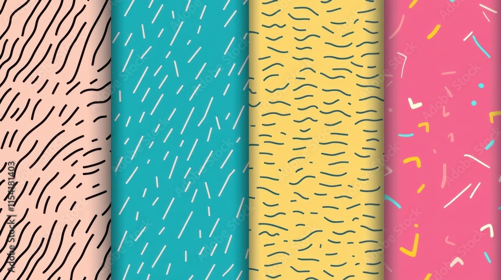 Poster colorful abstract patterns with unique textures and designs for backgrounds