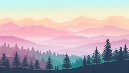 Obraz premium mountains in the morning