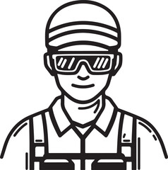 Simple Technician Stylized Vector Illustration Graphic