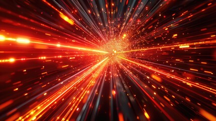 Obraz premium A dynamic burst of light and energy, resembling a cosmic or sci-fi explosion.