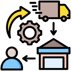 Supply Chain Management Icon