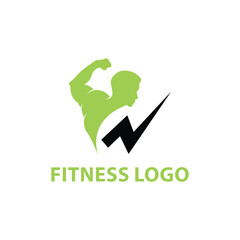 Fitness logo, power logos, Gym logo, Body builder icon, Fitness Gym logo design template, design for gym and fitness club, vector illustration
