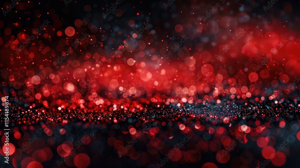 Poster a vibrant abstract background featuring red and blue bokeh lights.