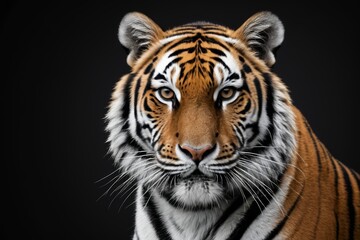 there is a tiger that is looking at the camera