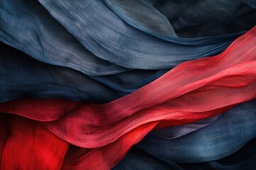 Red and Blue Fabric Close Up