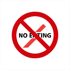 No eating vector sign food