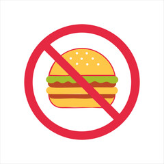 No eating vector sign food