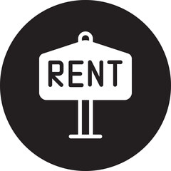 rent glyph icon