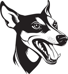 Whippet Dog Head Stylized Vector Illustration Graphic
