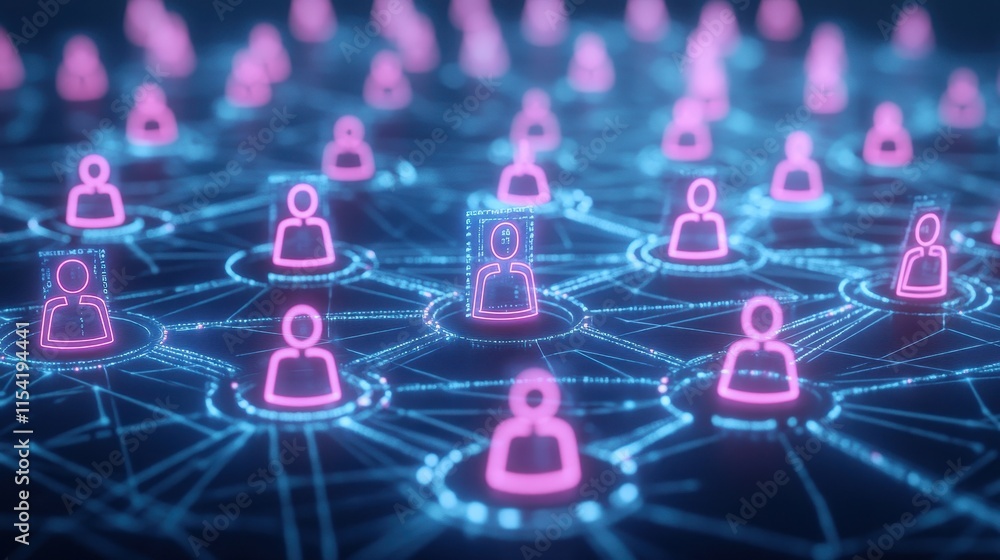 Poster global network: a stunning digital illustration showcasing a glowing global network. the design feat