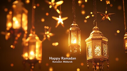 Obraz premium Vibrant Islamic Geometric Patterns & Lanterns for Ramadan and Cultural Celebrations 