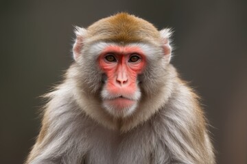 araffe with a red face and a long hair