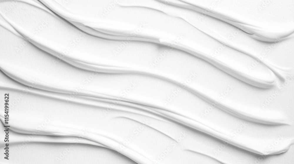 Aufkleber white smooth texture with flowing waves of cream for backgrounds or design