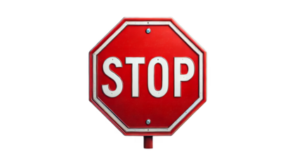 stop sign isolated on white