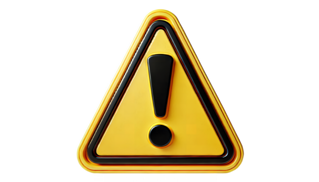 yellow warning sign
