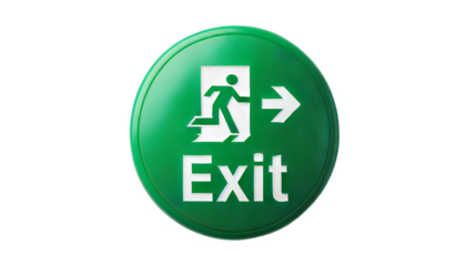 emergency exit sign on the wall