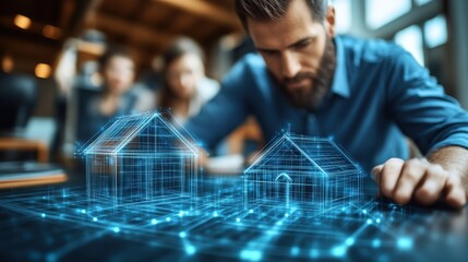 Architect designing smart homes.