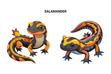 Customizable Salamander Isolated Vector Illustration