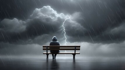 Time lapse of storm clouds over the sea