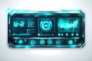 Fototapeta premium Futuristic Digital Dashboard with Interactive Graphs and Data Visuals