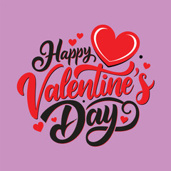 Romantic Valentine's Day Greeting Card with Handwritten Typography