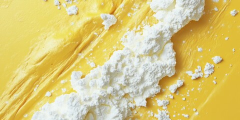 Yellow Surface with White Powder
