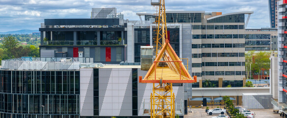 Gaborone, Botswana, aerial view, capital city, cbd, central business district